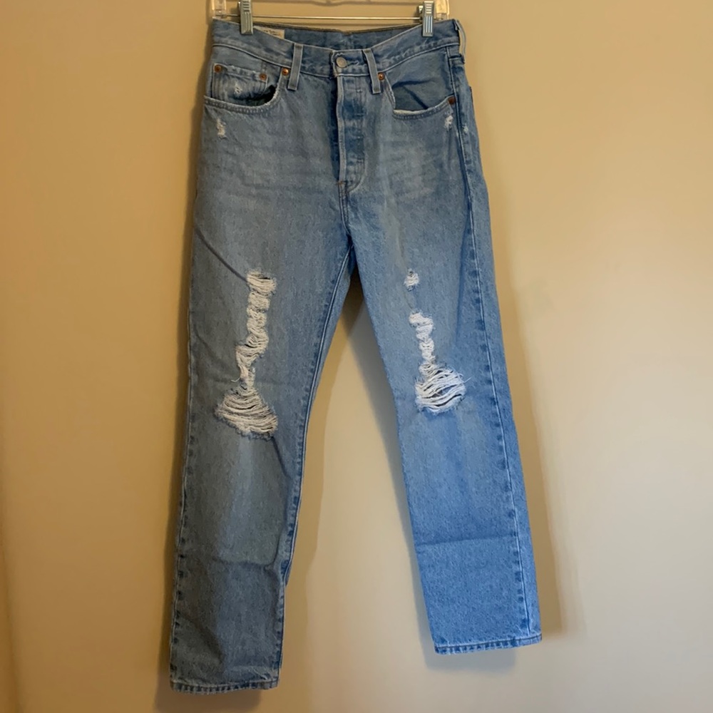LEVI'S® WOMEN'S 501® ORIGINAL CROPPED straight leg JEANS size 27